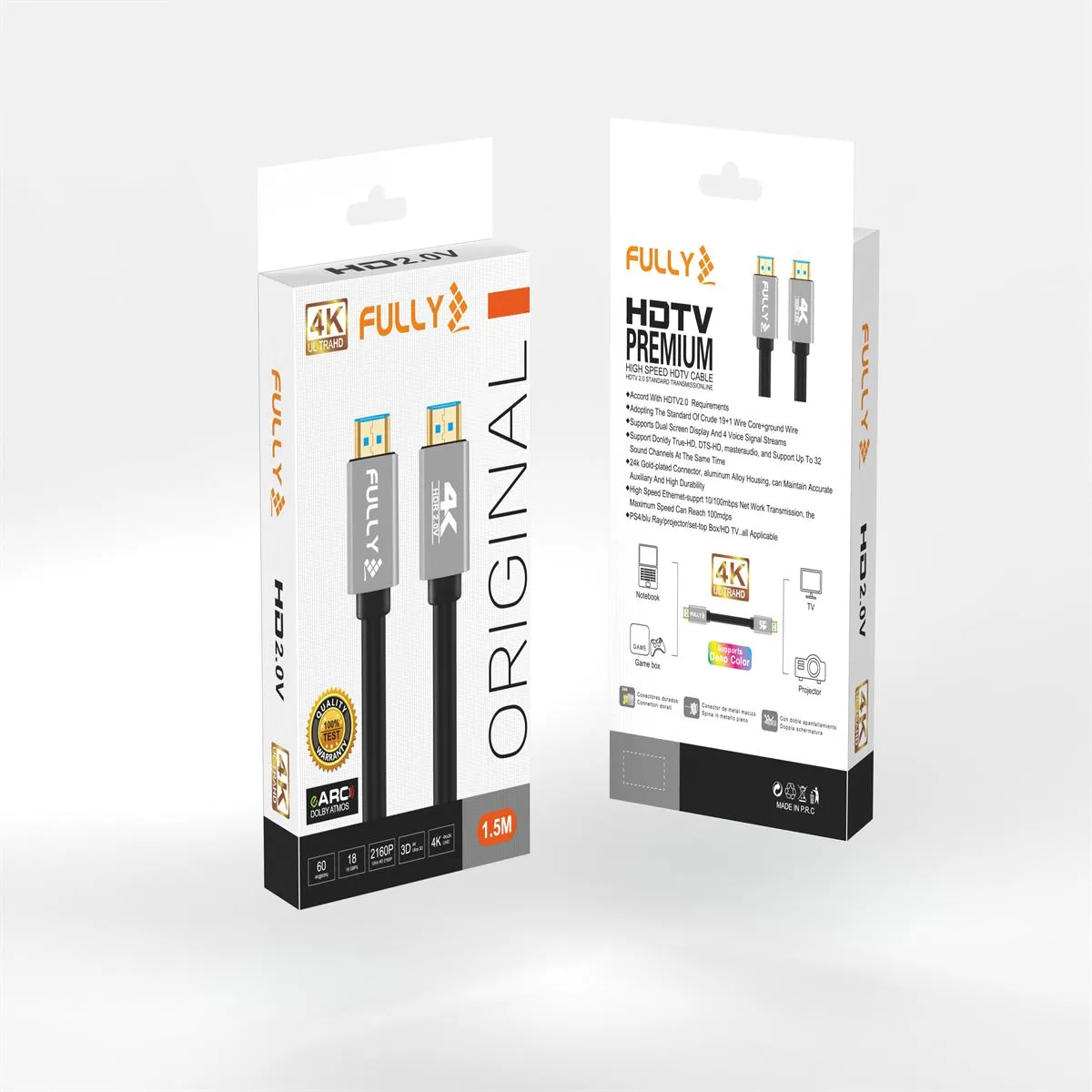 1,5 Metre 4K HDMI Kablo, Kısa Mesafe Yüksek Çözünürlük