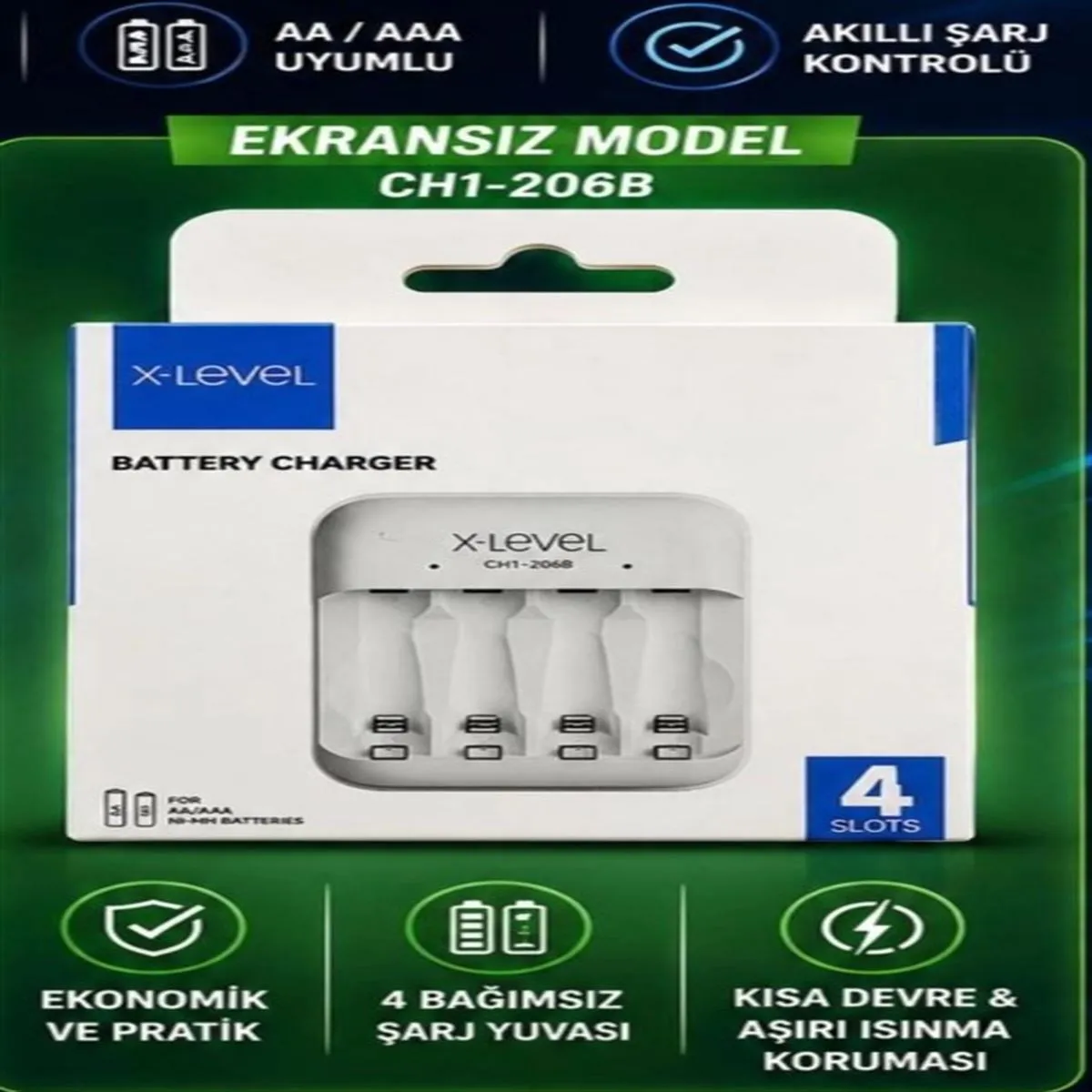 X-Level Ch1-206B Pil Şarj Cihazı