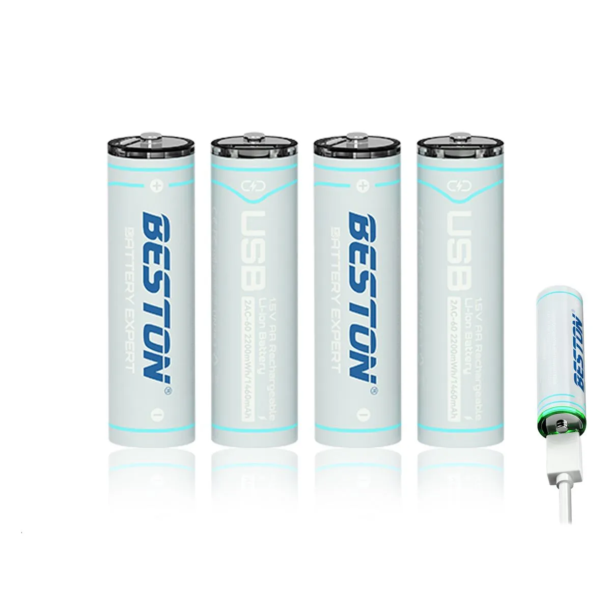 Beston 2Ac-60 AA USB-C 1.5V Şarjlı Pil