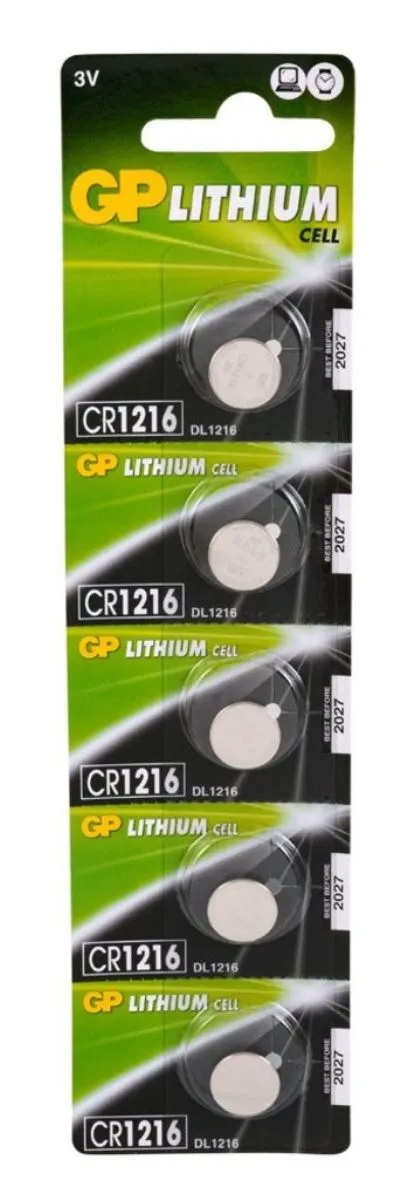 GP CR1216 3V 5'li Düğme Pil
