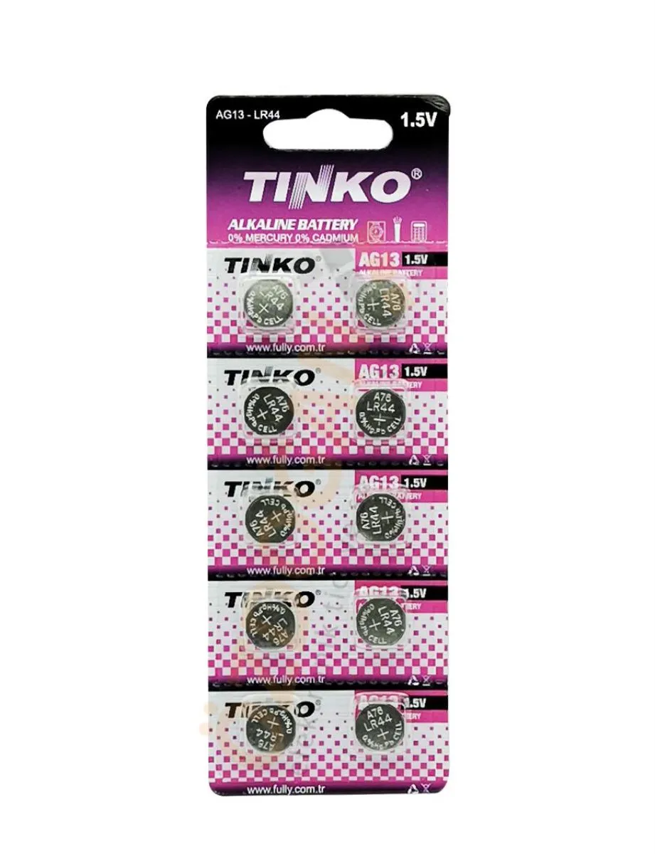 Tinko AG13 LR44 1.5V 10'li Düğme Pil