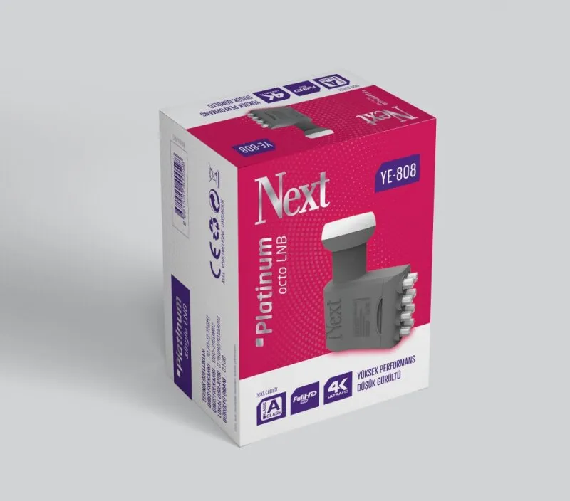 Ye-808 Platinum Octo LNB, 8 Çıkışlı Uydu LNB'si
